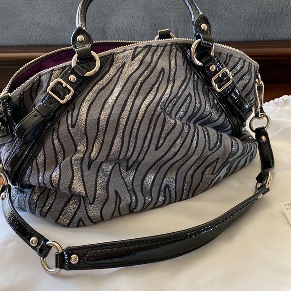 Coach Madison Lurex Zebra Sophia Satchel EUC one owner :) - Picture 4 of 5